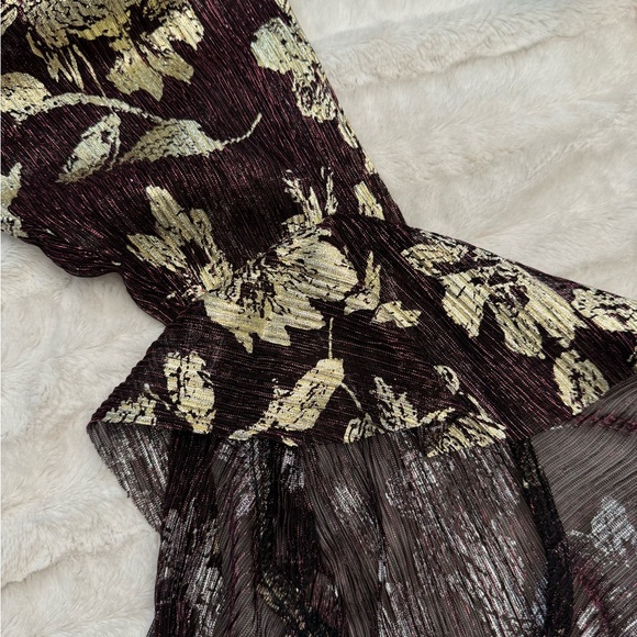 NWT Vince Camuto Sparkle Shine Dark Wine and Gold Metallic Plus Size 1X Holiday - Picture 8 of 9